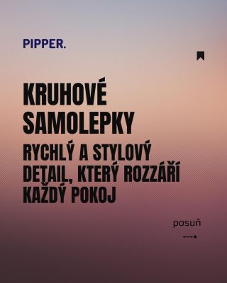 Kruhové textilní nálepky jsou designový detail, který dodá prostoru charakter, jemnost a útulnost – bez malování, bez...